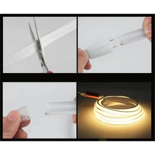 ไฟสายยาง COB 220V 30M 40M 50M 100M LED288ดวง สว่างมาก ไม่เห็นเม็ดไฟ กันน้ํา ตัดได้