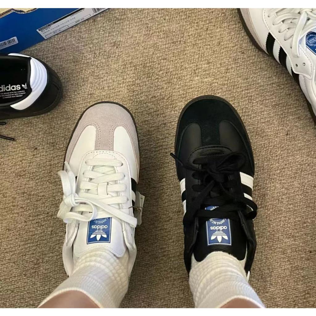 ของแท้ 100 % adidas Samba OG B75806 B75807 สีขาว สีดำ แฟชั่น