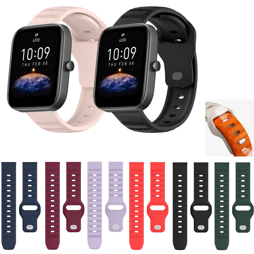 สายนาฬิกาข้อมือซิลิโคน แบบเปลี่ยน สําหรับ Huami Amazfit Bip Lite Bip S U Bip 3 pro Bip 5 Neo