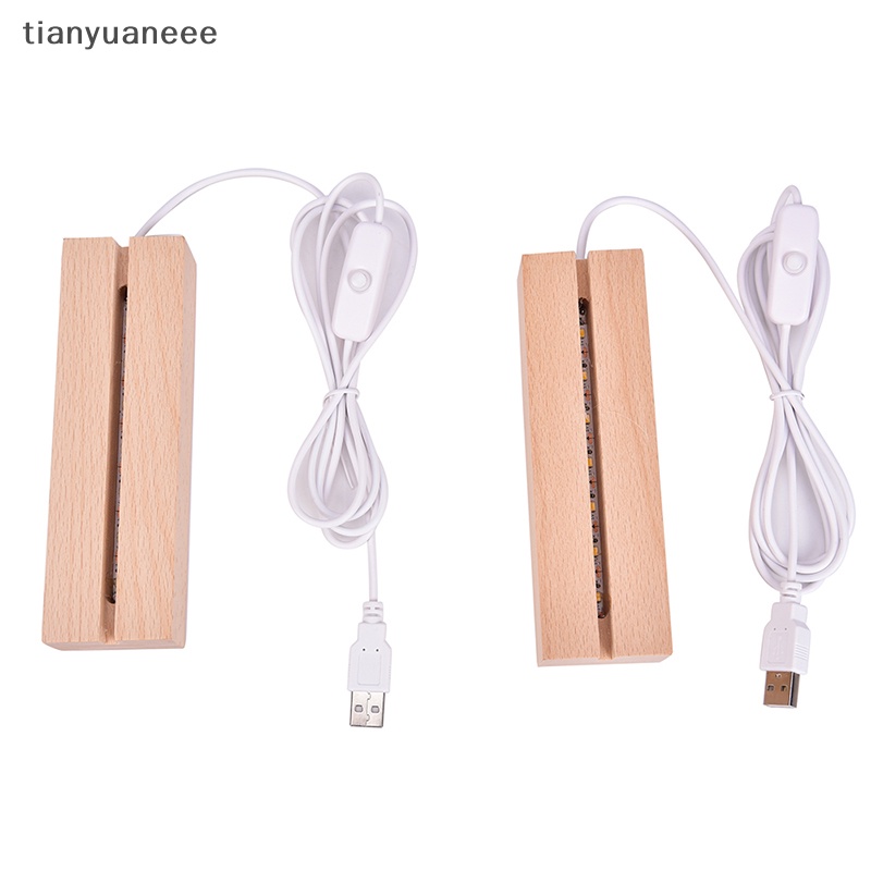 Tianyuaneee ฐานโคมไฟกลางคืน Led 3D สาย USB พร้อมสวิตช์ไฟ