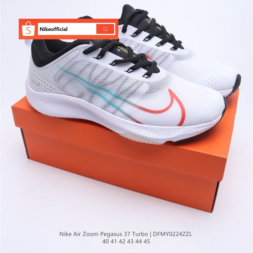 Nike Air Zoom Pegasus Turbo 37 ผ้าใบลำลองสำหรับผู้ชายของแท้ 100% รองเท้า Hot sales