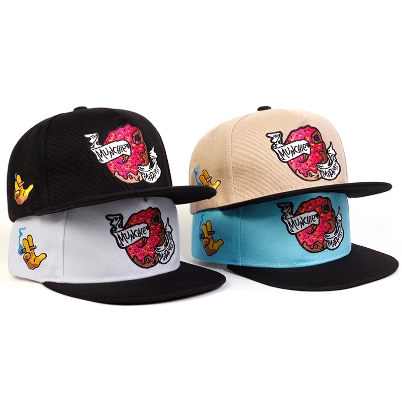 MUNCHIE MADNESS CAP Sky Blue Pink ความแปลกใหม่ Hip-hop Snapback หมวกสําหรับผู้ชายผู้หญิงผู้ใหญ่กลางแ