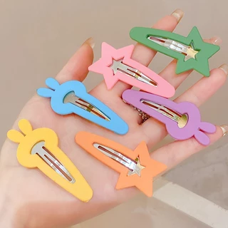 COD-ในไทย💖1บาท กิ๊ฟติดผม Candy Color Frosted BB Clip แฮนด์เมด DIY คลิปหนีบผมสำหรับเด็ก-Kri