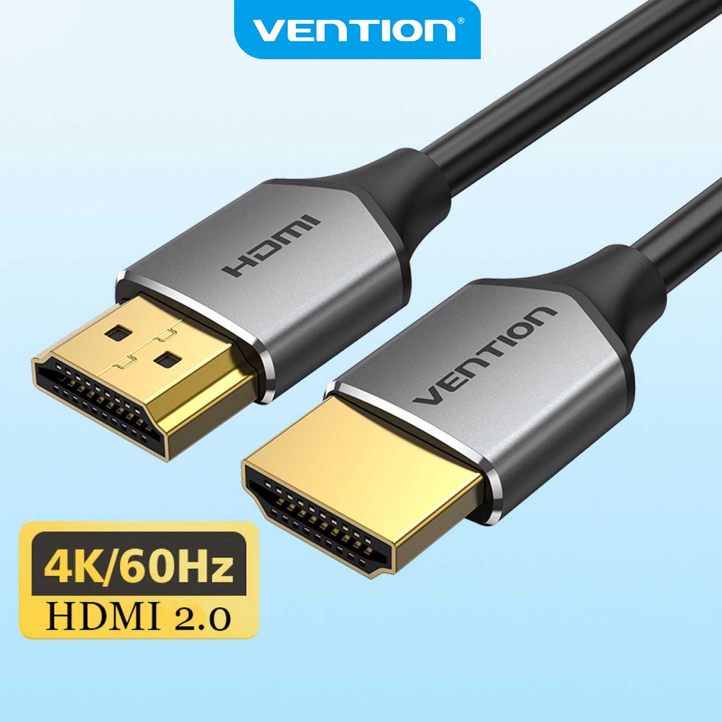 Vention สาย HDMI บางพิเศษ 4K 60Hz HDMI2.0 สายเคเบิล สําหรับ PC Xbox เกมมอนิเตอร์ ตัวผู้ เป็นตัวผู้ HD
