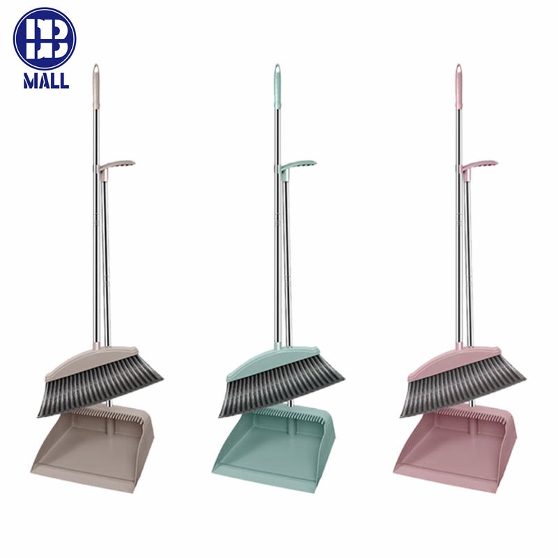 ชุดไม้กวาดพร้อมที่ตักผง ชุดที่โกยผงขยะเอนกประสงค์ ไม้กวาดพร้อมที่ตักขยะ มี 3 สีให้เลือก