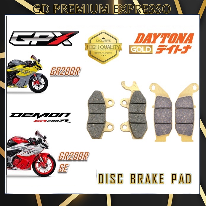 ผ้าเบรค GPX DISC DEMON GR200R GR200R SE GOLD QUALITY