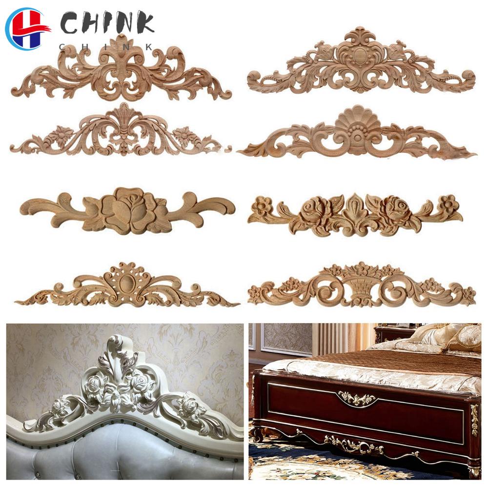 Chink กรอบไม้แกะสลักมุม ลายดอกไม้ สไตล์ยุโรป สําหรับตกแต่งผนังบ้าน