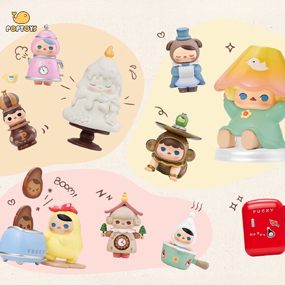 POPTOYPOPMART Pucky HOME TIME SERIES กล่องตาบอดศิลปะของเล่นคอลเลกชันแฟชั่นของเล่น