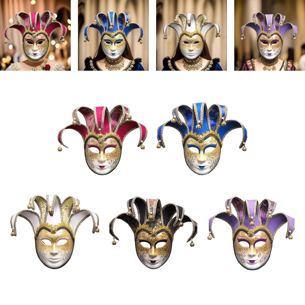 [mibum01eb] หน้ากากคอสเพลย์ Mardi Gras Masquerade สําหรับปาร์ตี้ฮาโลวีน
