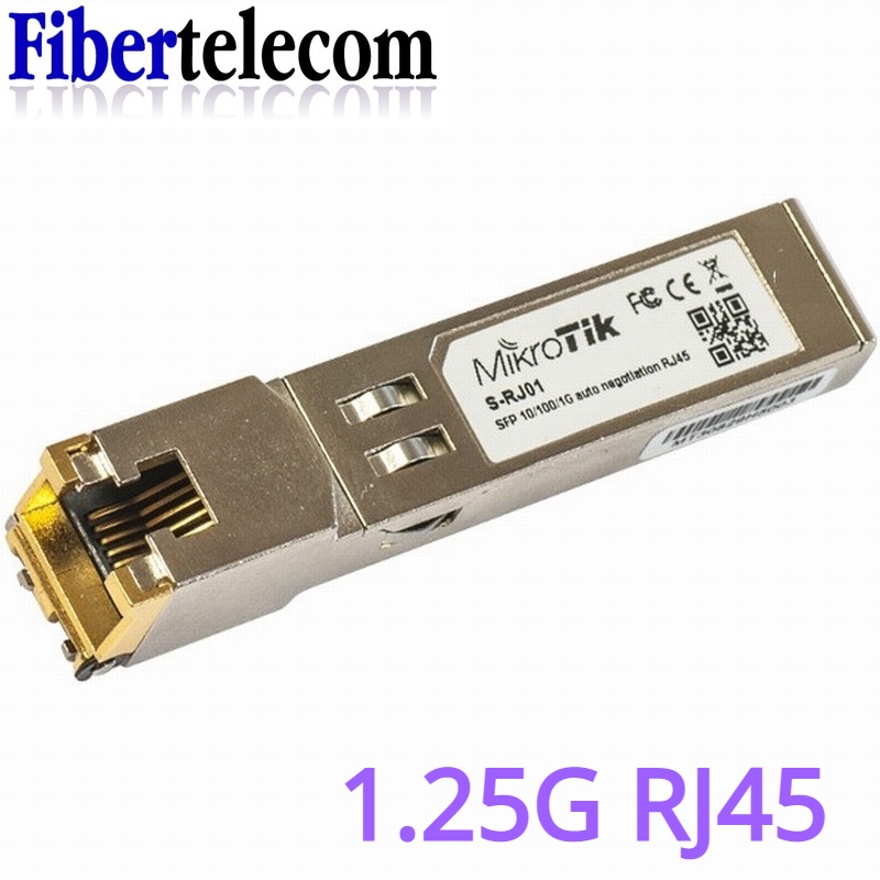 โมดูลไฟเบอร์ออปติก Mikrotik Gigabit SFP S-RJ01 S+RJ10 RJ45