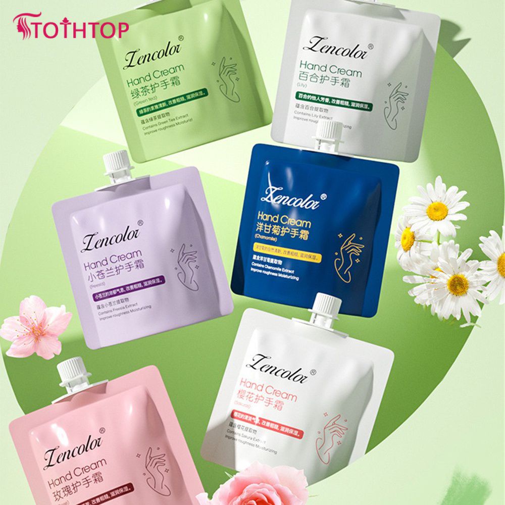 Zencolor ถุงปากดูดแฮนด์ครีม Hydrating Moisturizing Jelly Bag Chamomile Pocket Hand Cream Skin Care Products [TOP]