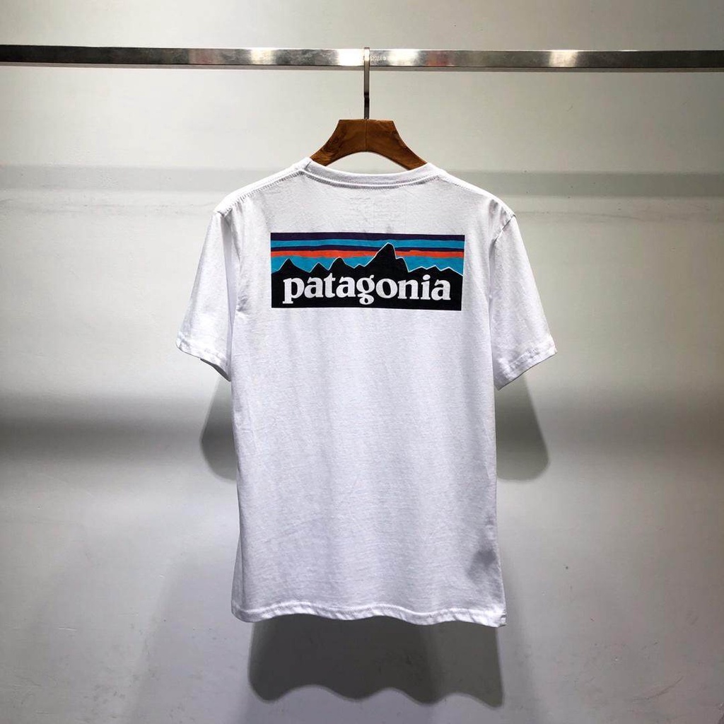 💟 【NEW】 Summer New Patagonia Patagonia Snow Mounn 1973 Ins Hot Short Sleeve T-Shirt เสื้อยืดผู้ชาย