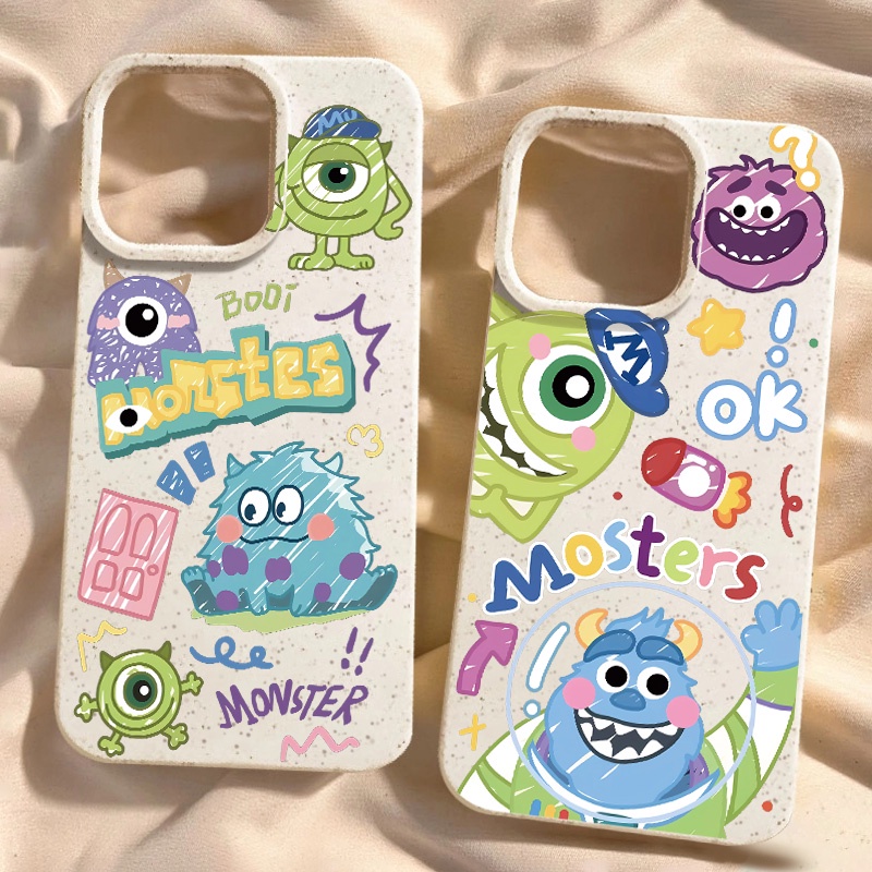 เคสโทรศัพท์มือถือแบบนิ่ม กันกระแทก ลายการ์ตูนมอนสเตอร์ตัวน้อยน่ารัก สําหรับ iPhone 14 13 12 11 Pro Max X Xr Xs Max 7 8 Plus SE 2020
