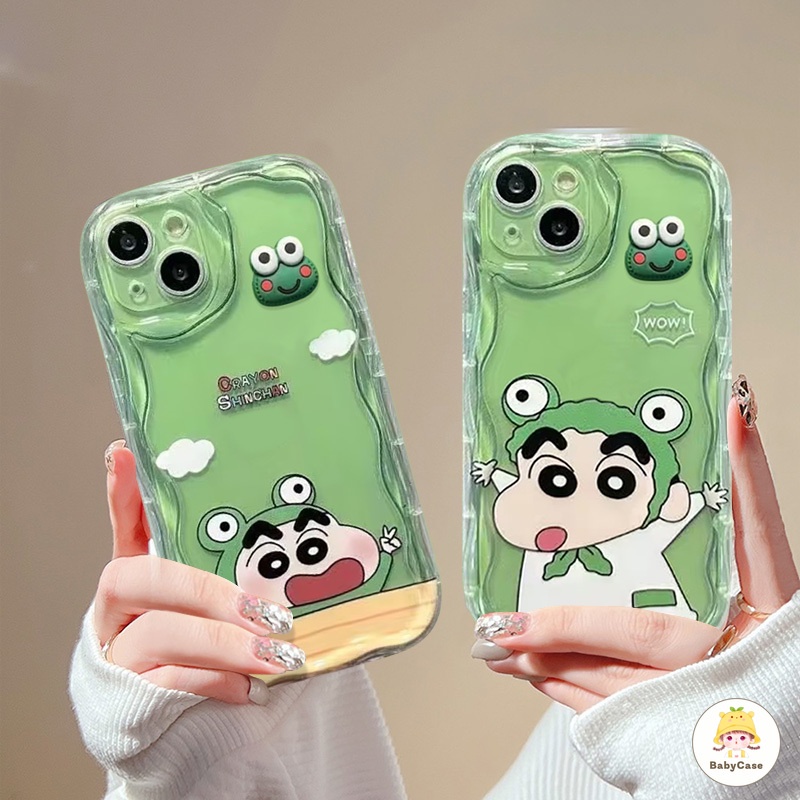 ส่งจากไทย ดินสอเขียนสีน่ารักหัวกบกบลายนุ่ม TPU กรณีโทรศัพท์ iPhone 11 13 15 12 14 Pro Max 7 8 Plus X XR XS Max SE