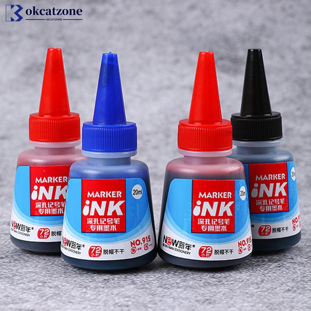 Okcatzone ปากกามาร์กเกอร์ หัวยาว หมึกสีแดง ดํา น้ําเงิน เขียว อเนกประสงค์ สําหรับตกแต่งงานไม้ I1N7