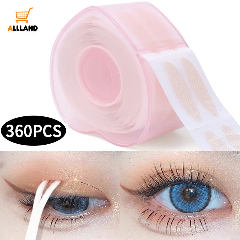 สติกเกอร์เทปกาวใส ติดตาสองชั้น มีกาวในตัว ติดทนนาน สําหรับแต่งหน้า 360 ชิ้น ต่อม้วน