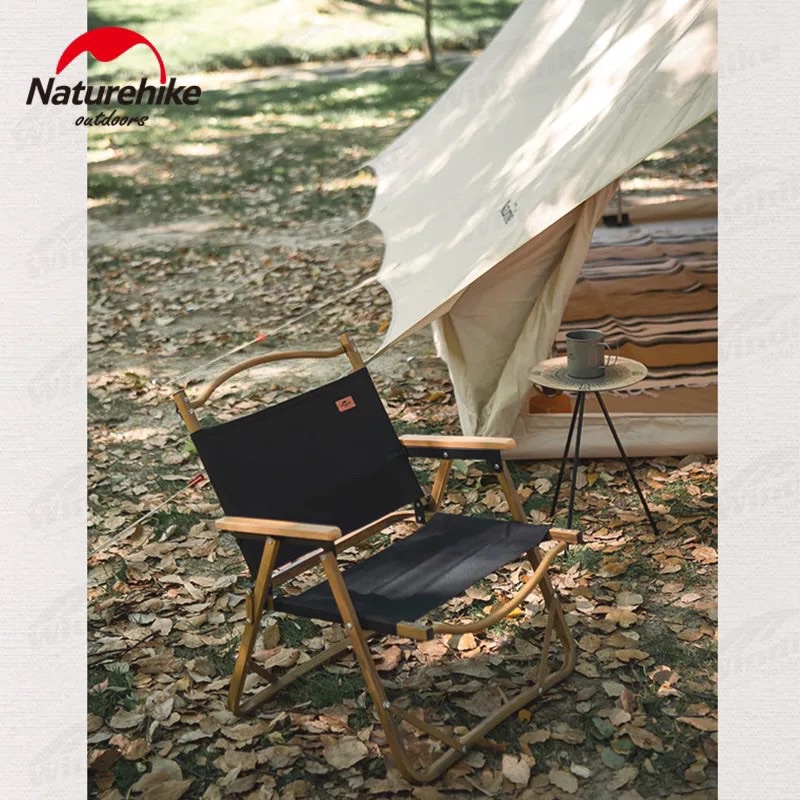 เก้าอี้ Naturehike Folding chair เก้าอี้อลูมิเนียมลายไม้