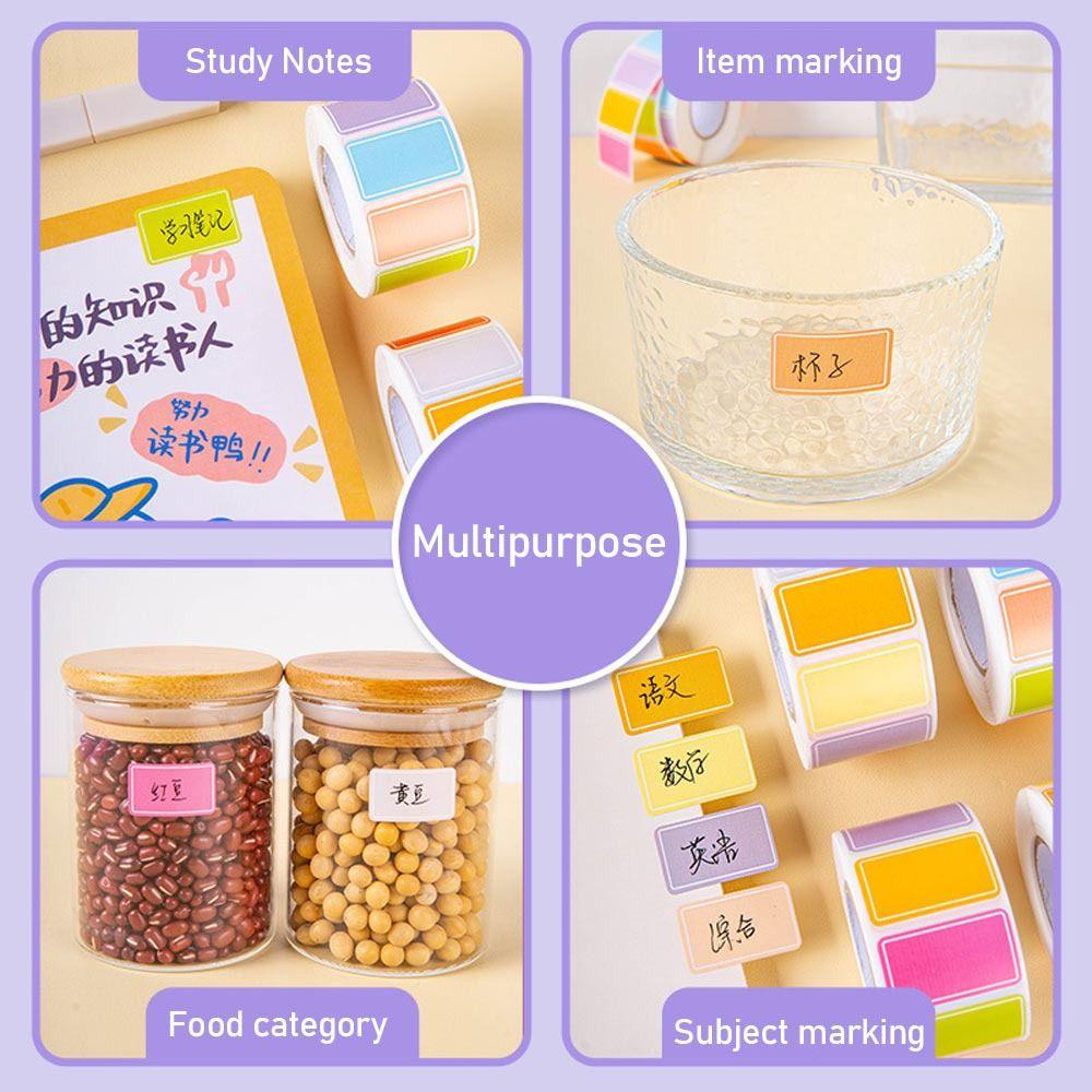 Aomsom 500 ชิ้น/ม้วนชื่อสติกเกอร์,สติกเกอร์ฉลากกันน้ําแบบมีกาวในตัว,อุปกรณ์เครื่องเขียนเปล่าสติกเกอร์แท็ก - รูปที่ 7