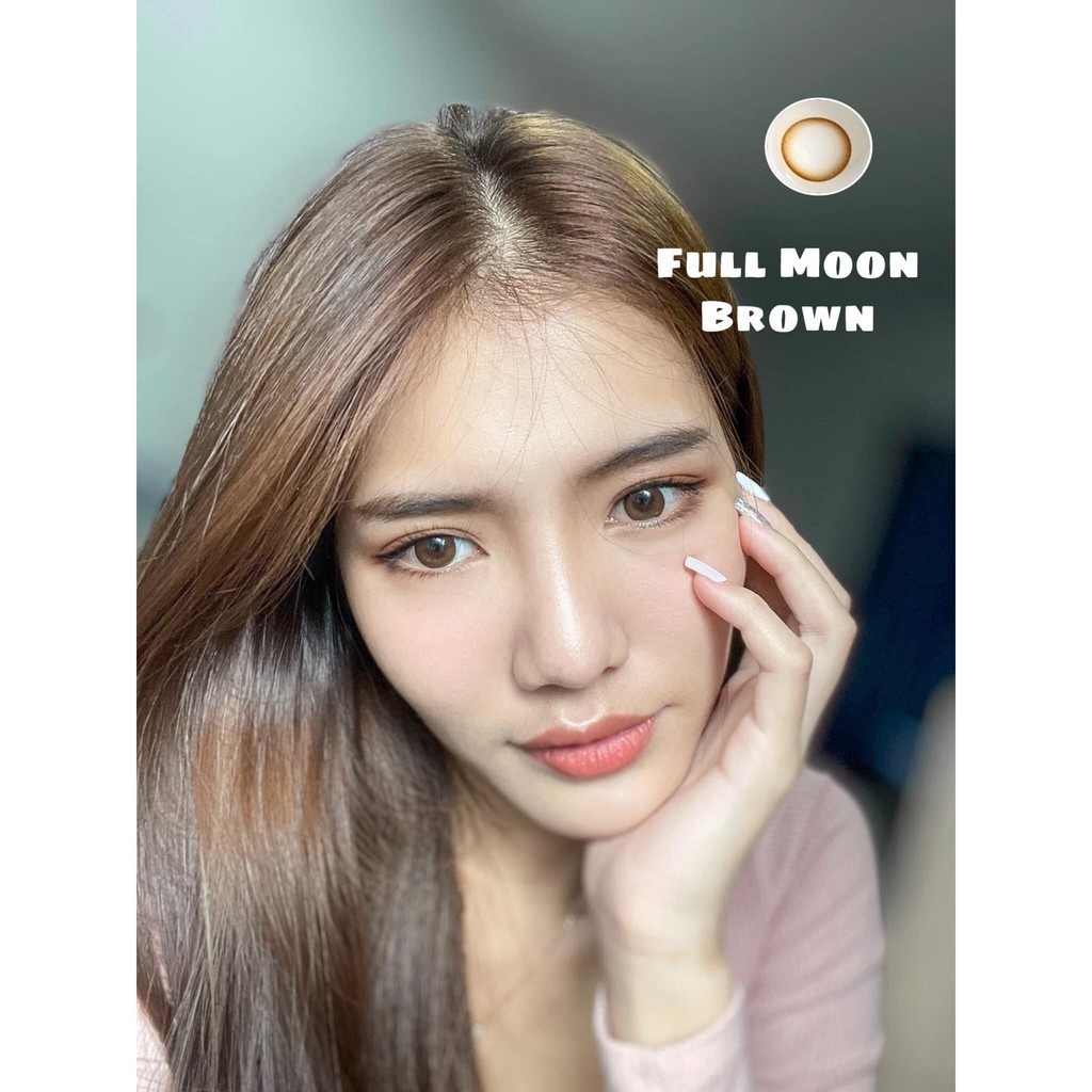 คอนแทคเลนส์(มินิ) Mini Fullmoon Brown / Gray (Montra) รูปที่ 4