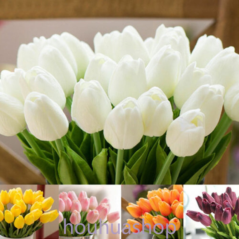 พร้อมส่ง ช่อดอกทิวลิปปลอม สําหรับตกแต่งบ้าน ห้องนั่งเล่น สวน