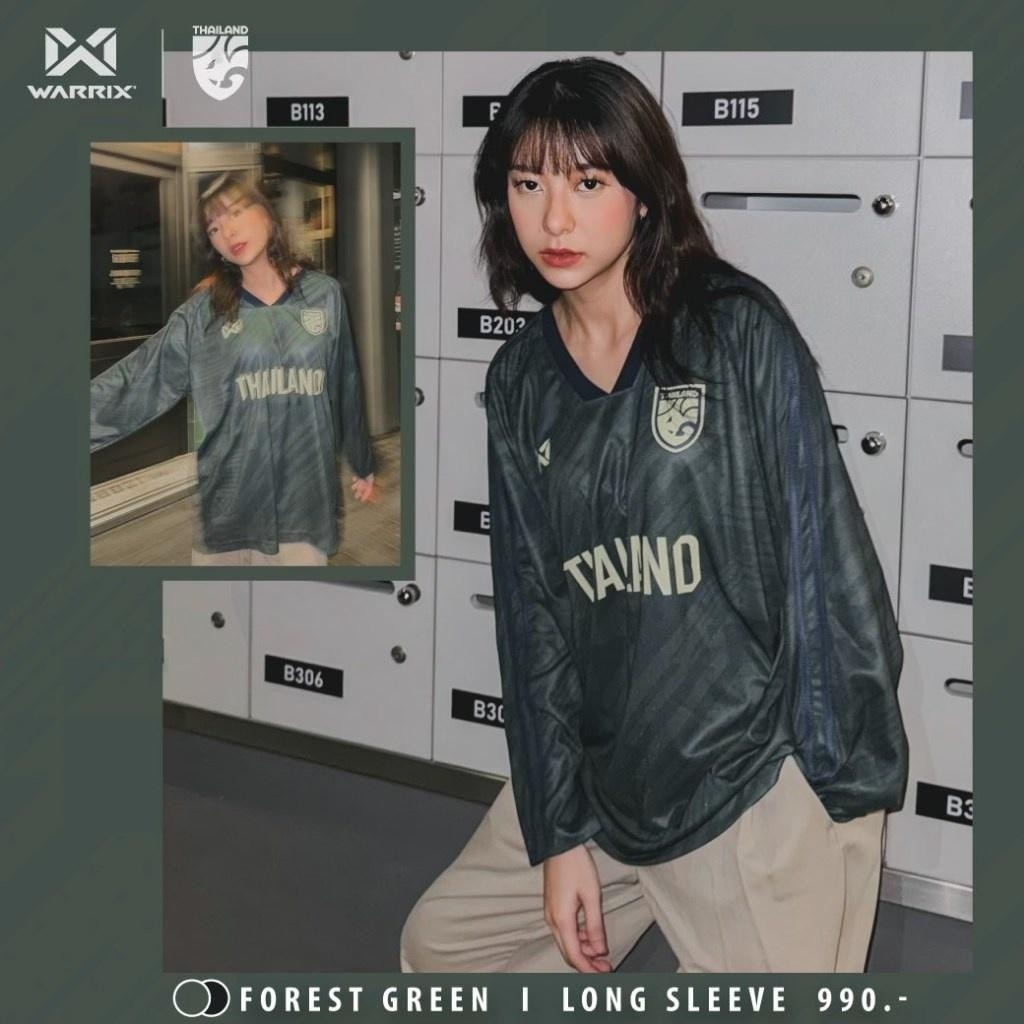 WARRIX เสื้อทีมชาติไทย โอเวอร์ไซส์ คอวีแขนยาว Football Life Style Oversize