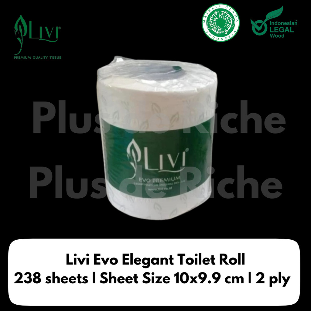 Livi Roll Elegant 238s - LIVI EVO กระดาษชําระม้วนหรูหรา 238s เนื้อเยื่อ (ห้องน้ําระดับพรีเมียม)