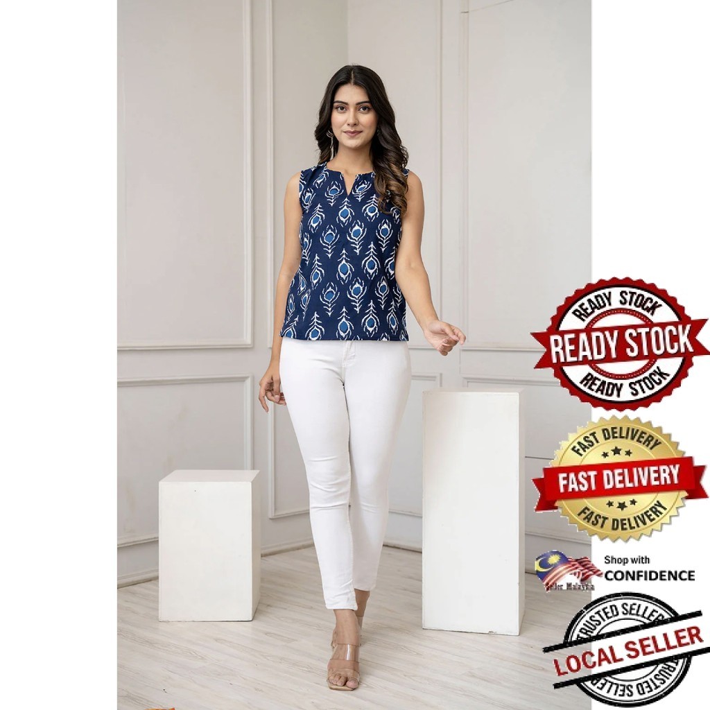 Kurti Indian Women Kurtis Top Saree Sari Punjabi ชุดสําเร็จรูป Kurti UD43034ASTP