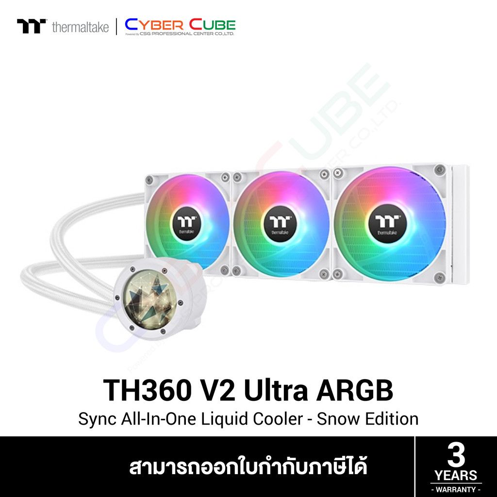 Thermaltake ( CL-W405-PL12SW-A ) TH360 V2 Ultra ARGB Sync All-In-One Liquid Cooler - Snow Edition