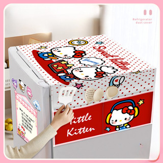 คิตตี้ตู้เย็นฝุ่นปกชิกาวกันน้ําและกันน้ํามันปกผ้าขนหนูเดี่ยว…