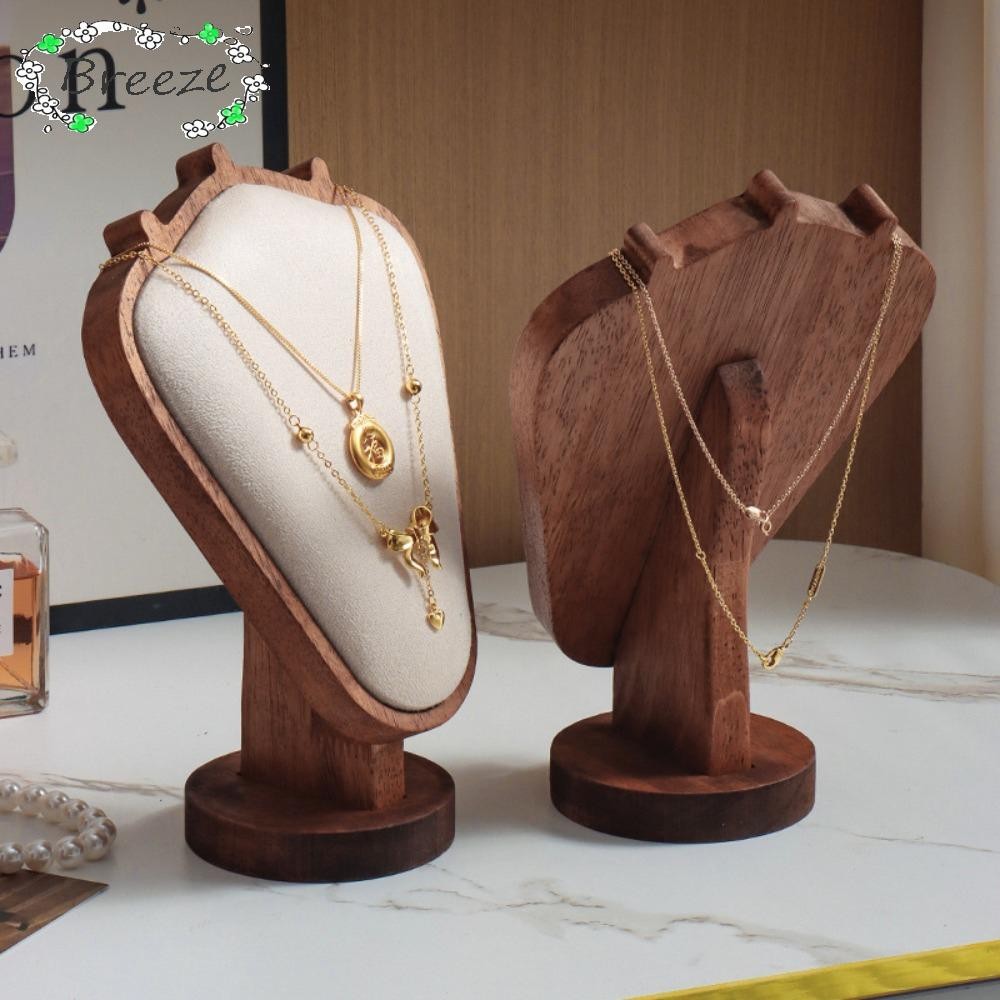 แสดงสร้อยคอ บรีซ ตู้โชว์หรูหราเบาไม้อุปกรณ์ประกอบฉาก, ชั้นเก็บเครื่องประดับนิทรรศการไม้ดิบ