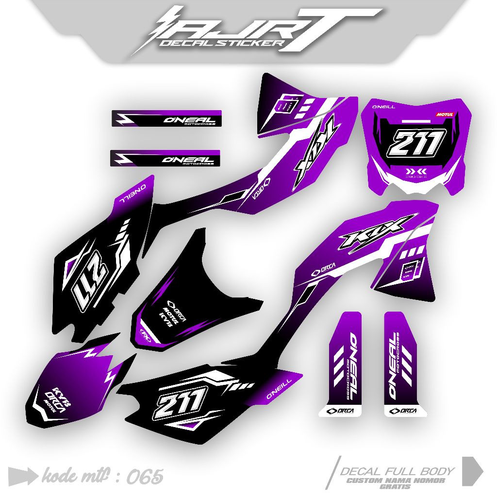 Kawasaki KLX BF Sticker Decal crf L 150 บอร์ด - รุ่น KLX BF/G/L AJRT RA .065