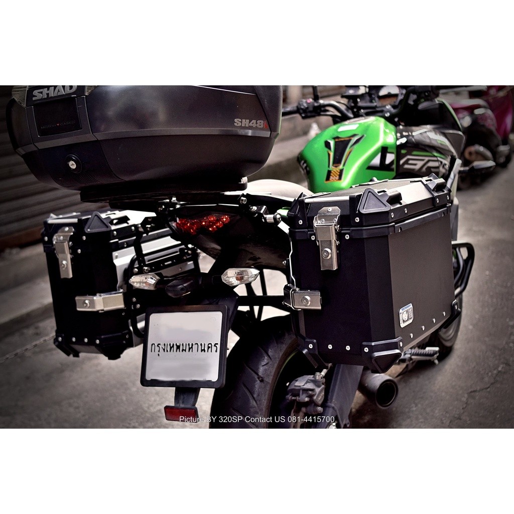 ชุดปี๊บข้าง Angry Rhino 36 , 38 ลิตร สีเงินโมเดลใหม่ฝาดำ ส่งไว !!320SP OUTLET !!