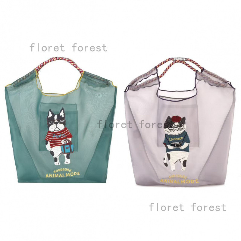 【แบรนด์ญี่ปุ่น】Kusuguru กระเป๋า สติ๊ชชั่นแมวเลื้อย ชีฟอง ผ้าใบ สำหรับคู่มือและการเดินทาง