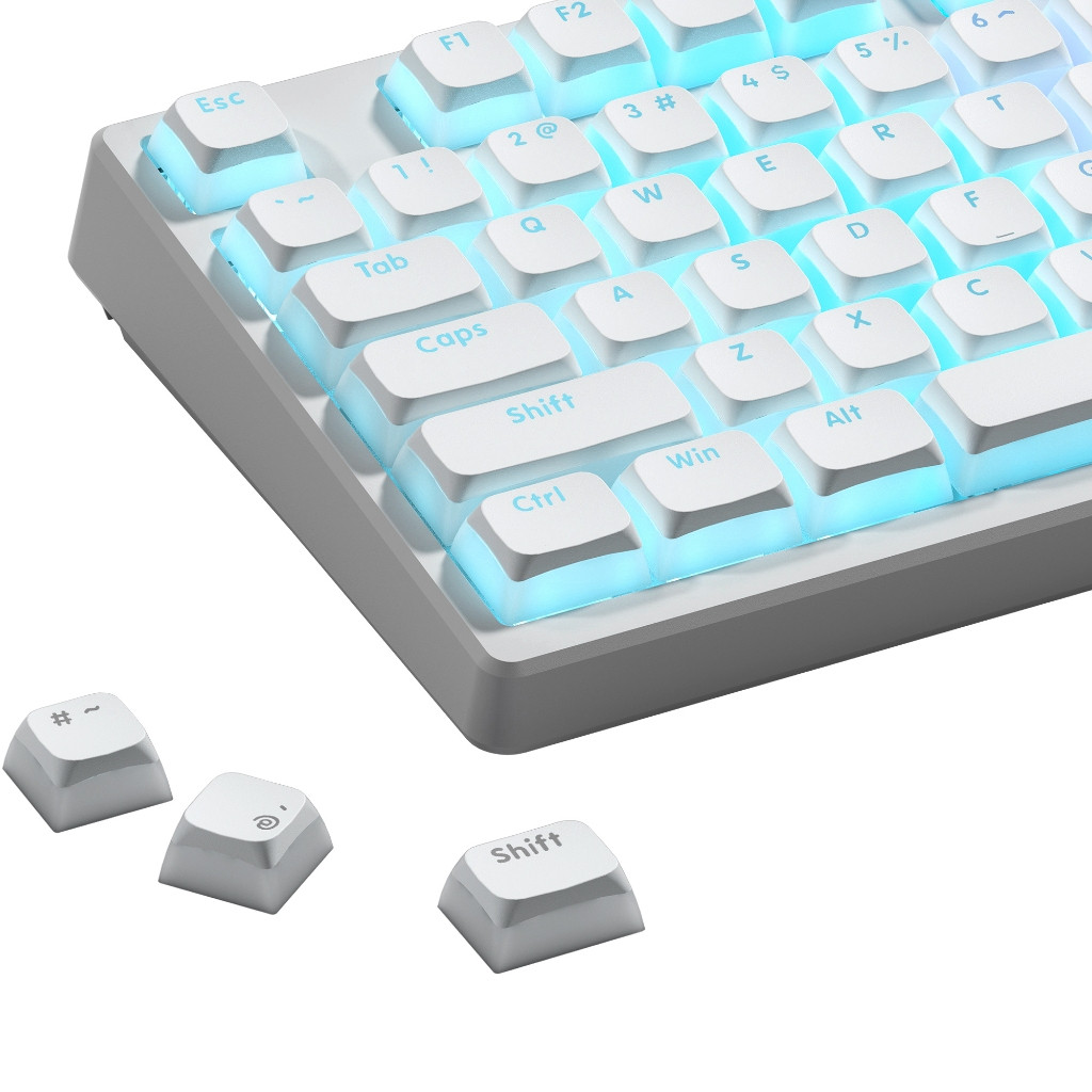 Shine Through White Pudding Keycaps XDA Profile 117 คีย์