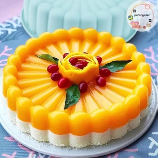 Pufangstar ซิลิโคนรอบถาดอบเค้ก Charlotte ถาดอบฟองน้ํา Flan แม่พิมพ์ Shortcake ถาดอบครัวซิลิโคน Mould TH