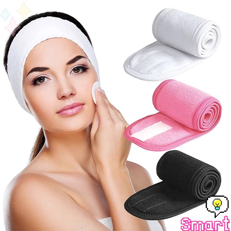 SMART ผ้าคาดผม ผ้าคาดผมแต่งหน้า ผ้าคาดผมนวดหน้า อาบน้ำ สีพื้น Headband