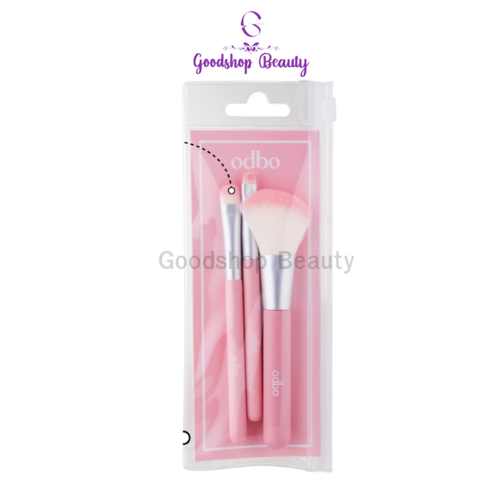 Odbo Travel Kit Brush Set 3 PCS od8064 เซ็ตแปรงแต่งหน้า ขนาดพกพา