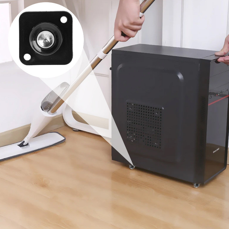 [ ที่โดดเด่น ] ลูกล้อลูกปัดหมุน 4 ชิ้น - รอกล่างตู้ - ลูกกลิ้งย้ายเฟอร์นิเจอร์ - ล้อสากลใบ้ - อุปกรณ์เสริมบ้าน - กาวในตัว ทนต่อการสึกหรอ - รูปที่ 3