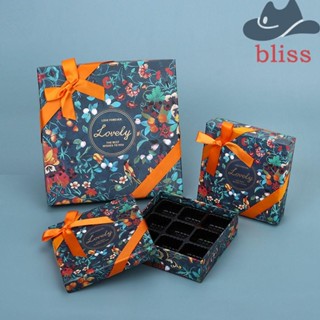 Bliss กล่องของขวัญช็อคโกแลต ทรงสี่เหลี่ยม พร้อมโบว์ สําหรับตกแต่งงานแต่งงาน ปาร์ตี้วาเลนไทน์ DIY