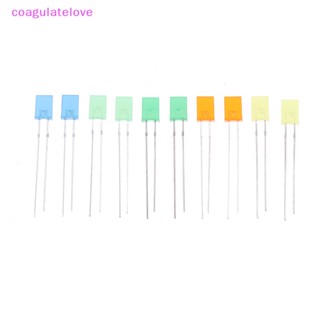 Coagulatelove ไดโอดเปล่งแสง LED 2X5X7 ทรงสี่เหลี่ยม 257 5 สี 2*5*7 อุปกรณ์เสริม DIY 100 ชิ้น [ขายดี]