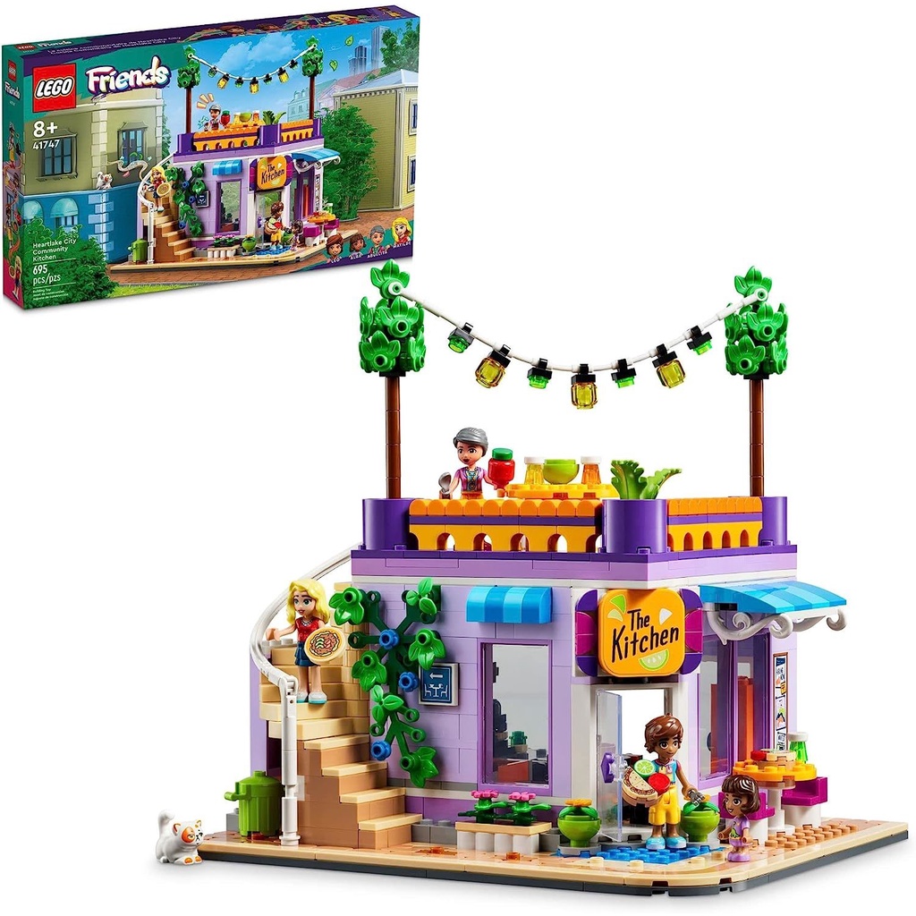 LEGO Friends Heartlake City Community Kitchen 41747 Pretend Building Toy Set, Creative Fun for Boys and Girls Ages 8+,