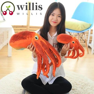 Willis หมอนตุ๊กตาปลาหมึกยักษ์ ของเล่นสําหรับเด็ก ของขวัญ เด็กทารก ผู้หญิง พนักพิงหลัง ตลก สบาย ตกแต่งหมึก