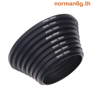 Anorman อะแดปเตอร์แหวนกล้อง โลหะผสมอลูมิเนียม 37-82 มม. 9 ชิ้น