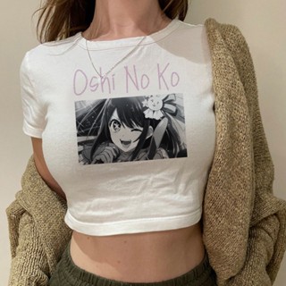 Oshi No Ko เสื้อครอปท็อป สไตล์วินเทจ ฮิปฮอป ฮาราจูกุ สําหรับผู้หญิง