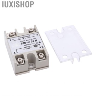 Iuxishop 60A Solid State Relay Single Phase SSR 24‑480VAC Load Voltage 3‑32VDC Control