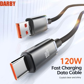 Darby สายชาร์จเร็ว 120W 6A 120W 6A USB Type C ชาร์จเร็ว สําหรับถ่ายโอนข้อมูล