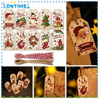 Lontime ไม้แขวนเสื้อ รูปซานตาคลอส สโนว์แมน แฮนด์เมด DIY สําหรับแขวนตกแต่งเทศกาลคริสต์มาส 50 100 150 ชิ้น