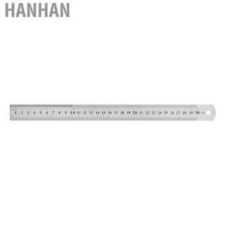 Hanhan 30cm Ruler Measurable Length Clear Scale Accurate Stainless Steel Metal