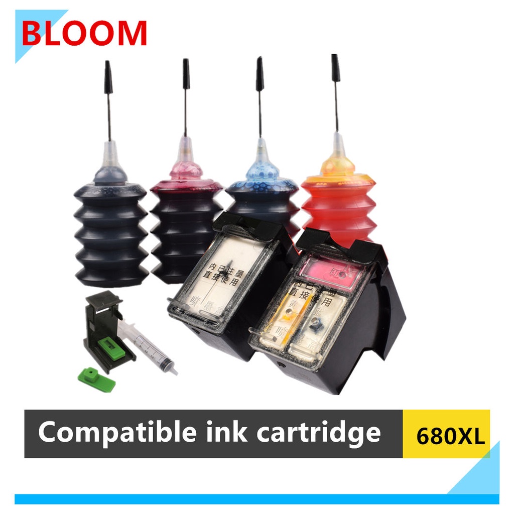 ใช้งานร่วมกับ 680 HP680 หมึก 680xl HP680XL ตลับหมึกรีฟิลสําหรับ hp 2135/2676/1115/1118/2138 เครื่องพ