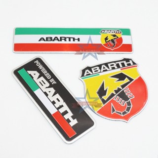 Fiat Fiat ดัดแปลง ABARTH Abarth สติกเกอร์แมงป่องโลหะสามมิติสติกเกอร์รถอุปกรณ์ยานยนต์ป้ายด้านข้างป้ายหางสติกเกอร์บังโคลนอุปกรณ์เสริม